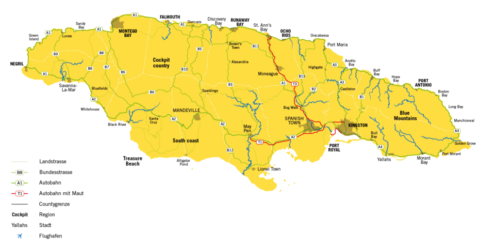 Jamaika Info und Karte
